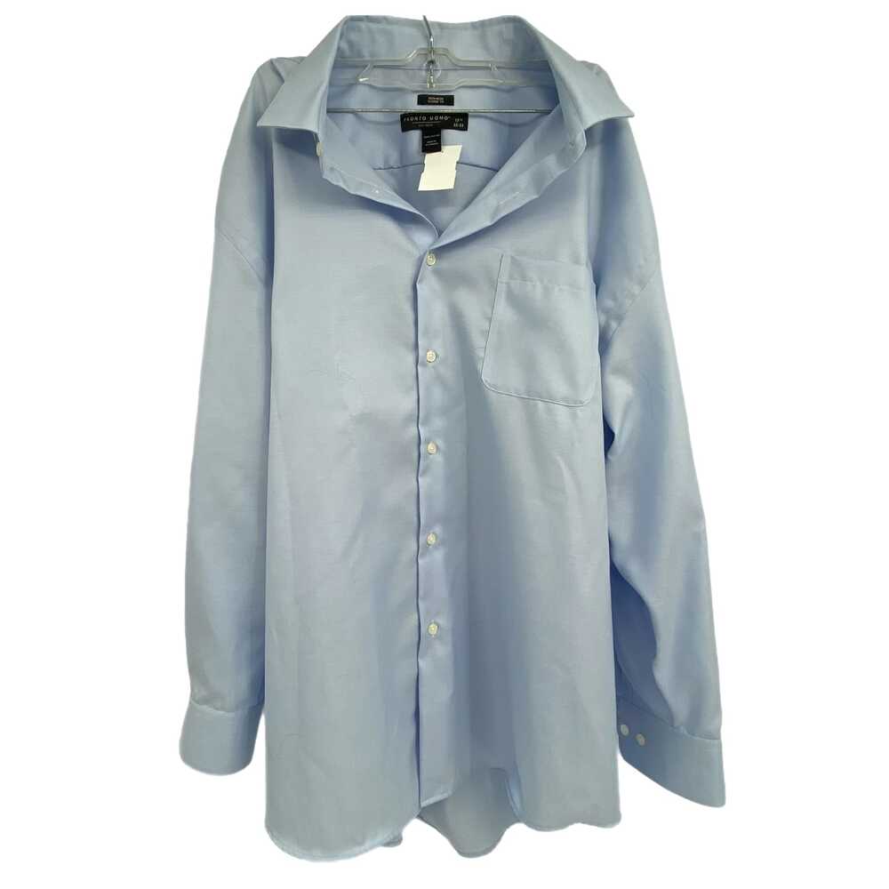 Pronto Uomo Blue Linen Button-Up Dress Shirt | Classic Style
